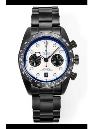 Reloj Tudor Heritage Black Bay Chrono con esfera blanca, réplica de alta calidad, 41 mm