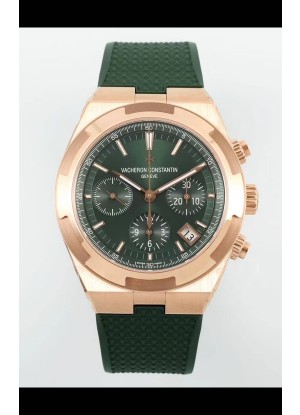 Reloj Vacheron Constantin Overseas Cronógrafo Oro Rosa Esfera Verde Superclon