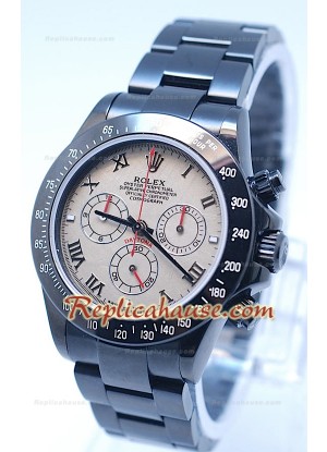 Rolex Daytona Cosmógrafo MonoBloc Cerachrom Edición Project X en diseño Negro Oscuro - Esfera Gris