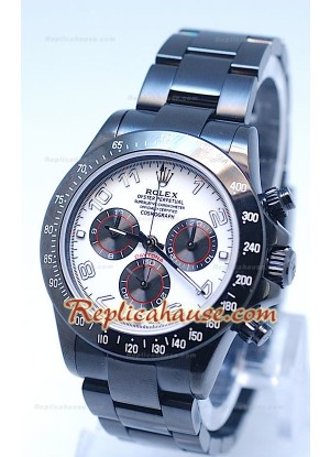 Rolex Daytona Cosmógrafo Edición Project X Design Negro Oscuro y Esfera Plata