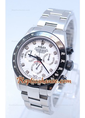 Rolex Project X Daytona Series II Edición Limitada Cosmógrafo MonoBloc Cerachrom con Esfera Blanca y Diamantes en los marcadores de hora