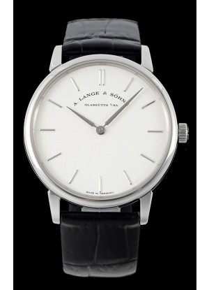 A.Lange & Sohne Saxonia Thin Reloj Réplica Suizo Caja De Acero Dial Blanco