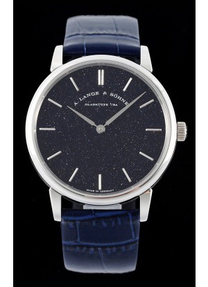 A.Lange & Sohne Saxonia Thin Reloj Réplica Suizo Caja De Acero Dial Azul
