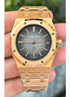 Reloj Audemars Piguet Royal Oak Super Clone Jumbo Sunburst con Dial Gris