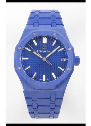 Audemars Piguet Royal Oak 15500 - Reloj Réplica con Caja de Cerámica Azul y Dial Azul