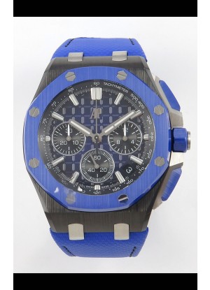 Reloj Audemars Piguet Super Clone Royal Oak Offshore con Caja de Cerámica y Dial Azul