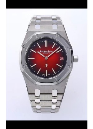 Reloj Audemars Piguet Super Clone Royal Oak extrafino con Dial Rojo