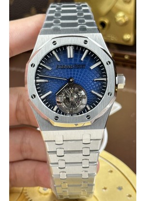 Reloj Audemars Piguet Super Clone Royal Oak Flying Tourbillon con Dial Azul de 41 mm