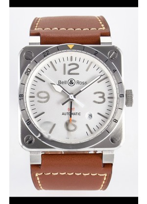 Bell & Ross BR03-93 GMT Edition Dial Blanco Reloj Réplica Espejo 1:1 
