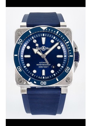 Bell & Ross BR03-92 Diver Acero Inoxidable - Dial Azul Reloj Réplica Suizo Réplica Espejo 1:1