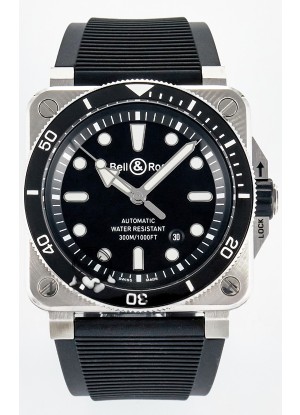 Bell & Ross BR03-92 Diver Acero Inoxidable - Dial Negro Reloj Réplica Suizo Réplica Espejo 1:1