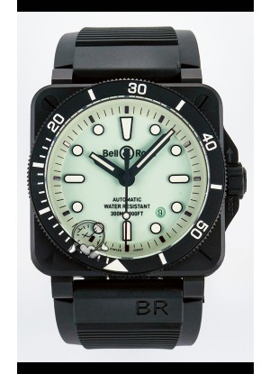 Bell & Ross BR03-92 Divers Edition Revestimiento PVD Réplica Espejo 1:1 Dial Verde