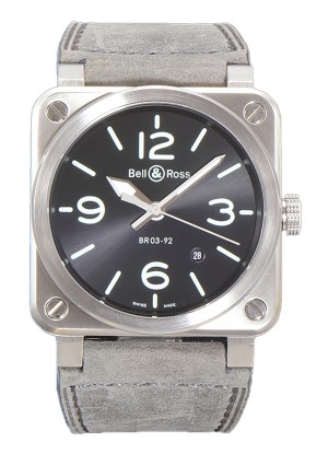 Bell and Ross BR03-92 Dial Gris Acero 904L Reloj Réplica Suiza 