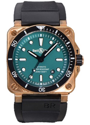 Bell & Ross BR03-92 Diver Dial Verde Caja Bronce Reloj Réplica Suiza Réplica Espejo 1:1