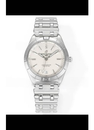 Breitling Chronomat 36MM Acero Inoxidable Casing Reloj Réplica Espejo 1:1 Dial Blanco
