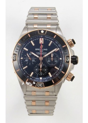 Breitling Chronomat Edición Super Clone B01 42 Reloj Suizo Dos Tonos Dial Negro