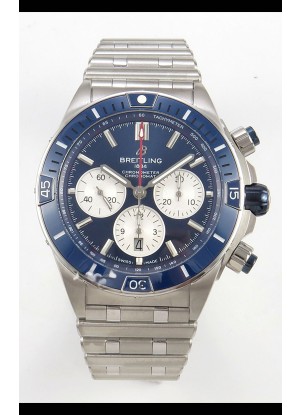 Breitling Chronomat Super Clone B01 42 Reloj Edición Suiza Acero 904L Dial Azul