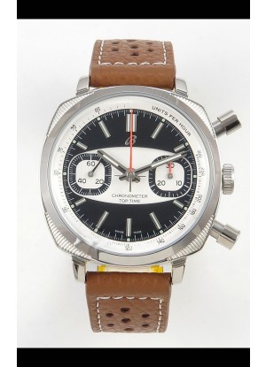 Breitling Top Time Super Clone Cronógrafo con Correa de Piel Marrón