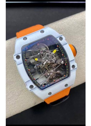 Richard Mille RM027-02 Rafael Nadal Genuino Movimiento Tourbillon Reloj Réplica a Espejo 1:1