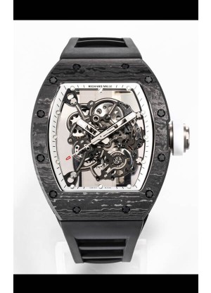 Richard Mille RM055 Caja Cerámica Negra Reloj Réplica a Espejo 1:1 Correa Negra