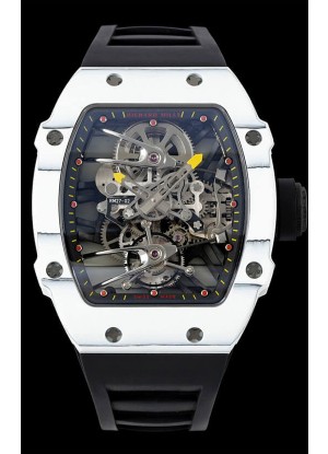 Richard Mille RM027-02 Rafael Nadal Genuino Movimiento Tourbillon Reloj Réplica a Espejo 1:1
