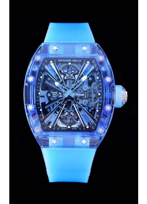 Richard Mille RM12-01 Caja de Zafiro con Genuino Movimiento Tourbillon Réplica Definitiva 1:1