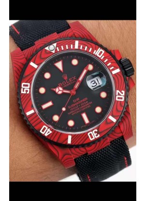 Rolex Submariner DiW Edición Fibra de Carbono Reloj Réplica Suiza - Réplia a Espejo 1:1