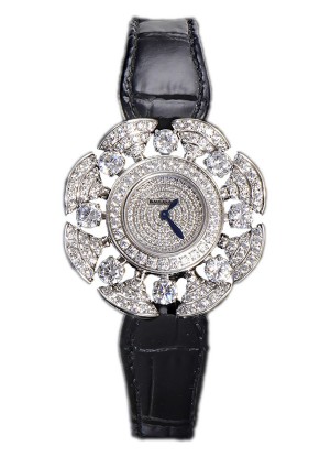 Bvlgari Divas's Edición Dream Reloj Caja en Acero - Bisel pavimentado Diamantes Réplica Suiza