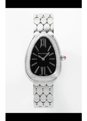 Bvlgari Serpenti Seduttori Edition en Caja Acero Reloj Super Clone Dial Negro