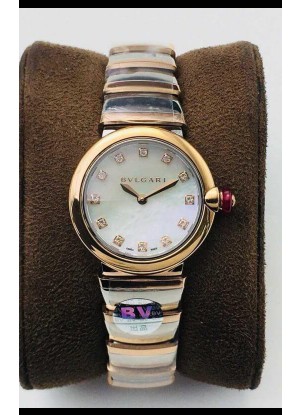 Bvlgari LVCEA Edition Reloj en Dos Tonos Acero Oro Rosado - Réplica a Espejo 1:1