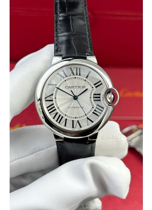Ballon De Cartier Suizo Automático Calidad Espejo 1:1 33MM Correa Piel en Negro