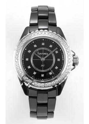 Chanel J12 38MM Reloj Caja Cerámica Negra Automático Réplica Espejo 1:1