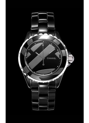 Chanel J12 Untitled Reloj Caja Cerámica Negra Reloj a Espejo 1:1 - 38MM Movimiento Automático