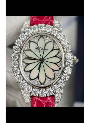 Chopard Super Clone L'Heure du Diamant Mossanites Reloj Caja Acero 34MM