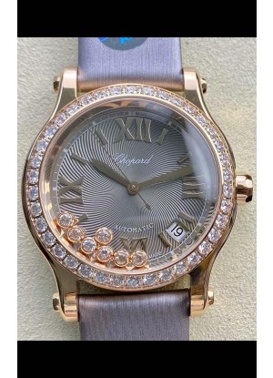 Chopard Happy Sport Reloj Espejo 1:1 Suizo Automático Reloj Réplica 36MM en Caja Oro Rosado