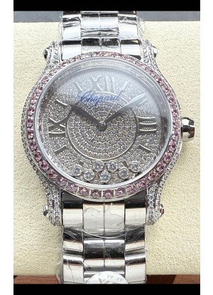 Chopard Happy Sport Super Clone Reloj Automático 36MM en Caja Acero Dial Moissanitas