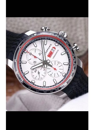 Chopard Classic Racing Cronógrafo Reloj Réplica Espejo 1:1 en Caja de Acero - Dial Blanco