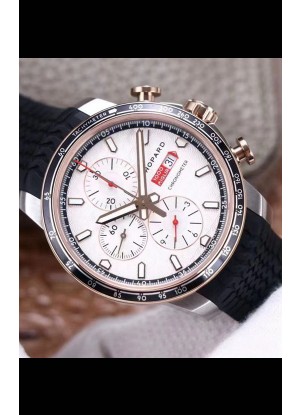 Chopard Classic Racing Cronógrafo Reloj Réplica Espejo 1:1 en Caja de Acero - Dial Blanco
