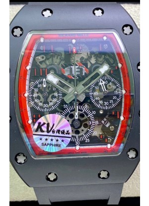 Richard Mille RM011 Felipe Massa Reloj en Calidad a Espejo 1:1 Caja de Cerámica de una Sola Pieza