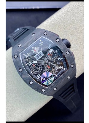 Richard Mille RM011 Felipe Massa Reloj en Calidad a Espejo 1:1 Caja de Carbono Forjado de una Sola Pieza