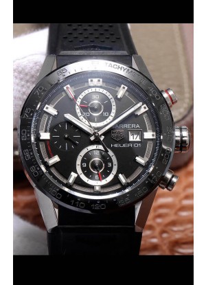 Tag Heuer Carrera Heuer 01 Reloj Réplica Suizo Caja de Acero Bisel de Cerámica 43MM