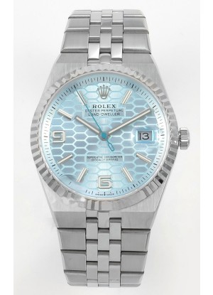 Rolex Land-Dweller 127336 Azul Hielo Diseño Panal Abeja 40MM Reloj Réplica Suizo
