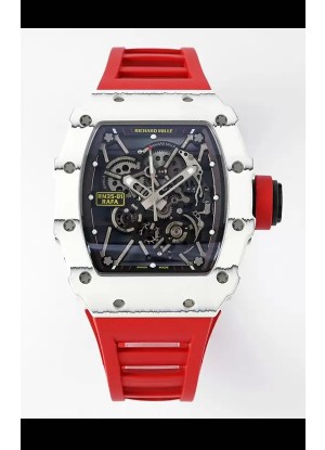Richard Mille RM35-01 Rafael Nadal Caja Fibra de Carbono con Genuino Tourbillon Reloj Super Clon