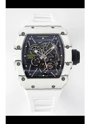 Richard Mille RM35-01 Rafael Nadal Caja Fibra de Carbono con Genuino Tourbillon Reloj Super Clon