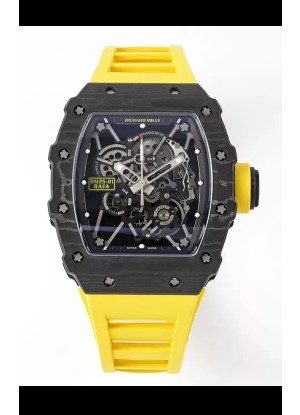 Richard Mille RM35-01 Rafael Nadal Caja Fibra de Carbono con Genuino Tourbillon Reloj Super Clon