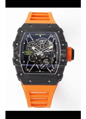 Richard Mille RM35-01 Rafael Nadal Caja Fibra de Carbono con Genuino Tourbillon Reloj Super Clon