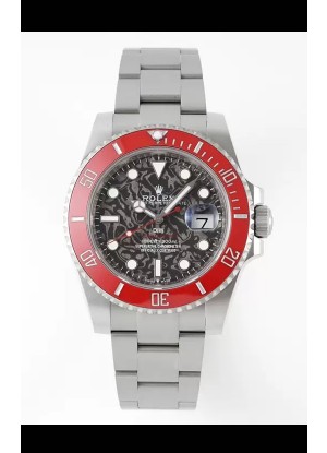 Rolex Submariner DiW Caja Acero Inoxidable Bisel Reloj Edición Cerámica Rojo