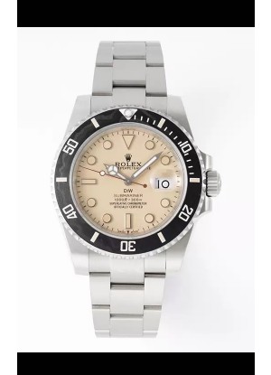 Rolex Submariner DiW Caja Acero Inoxidable Bisel Negro Reloj Edición Cerámica