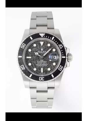 Rolex Submariner DiW Caja Acero Inoxidable Bisel Negro Reloj Edición Cerámica