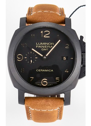 Panerai Super Clone Luminor Marina 42MM PAM441 GMT Caja Cerámica Reloj Réplica Suizo